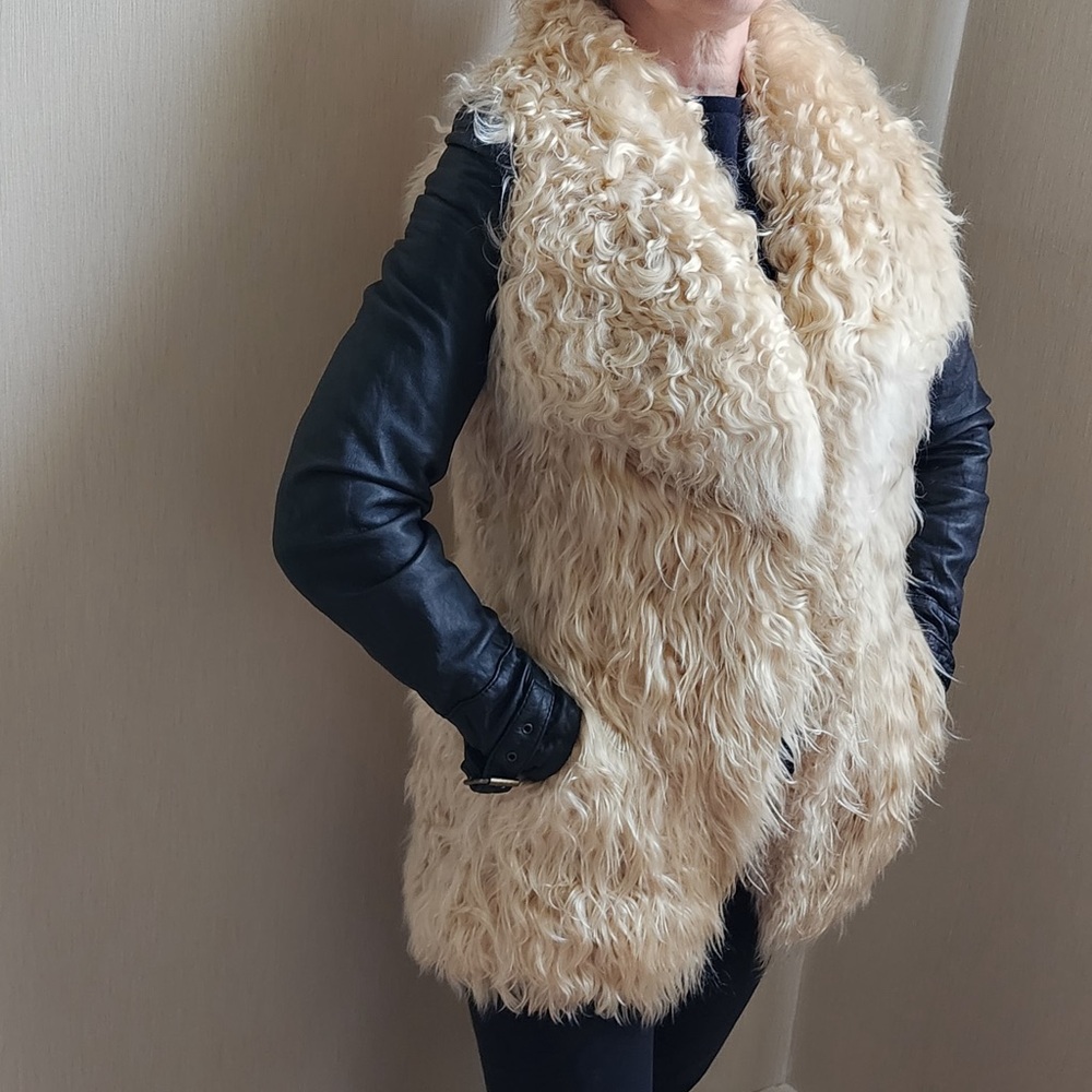 Genuine Goat Fur wRemovable Gen Leather Sleeves Made in Argentina Jacket… - Picture 2 of 16